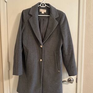 MICHAEL KOHRS WOOL BLEND TULIP COLLAR COAT